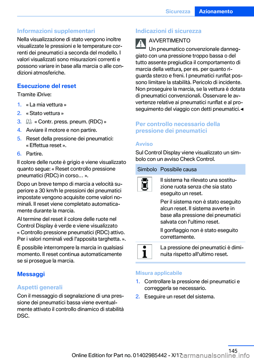 BMW X1 2018  Libretti Di Uso E manutenzione (in Italian) �I�n�f�o�r�m�a�z�i�o�n�i��s�u�p�p�l�e�m�e�n�t�a�r�i�N�e�l�l�a� �v�i�s�u�a�l�i�z�z�a�z�i�o�n�e� �d�i� �s�t�a�t�o� �v�e�n�g�o�n�o� �i�n�o�l�t�r�e
�v�i�s�u�a�l�i�z�z�a�t�e� �l�e� �p�r�e�s�s�i�o�n�i� �e�