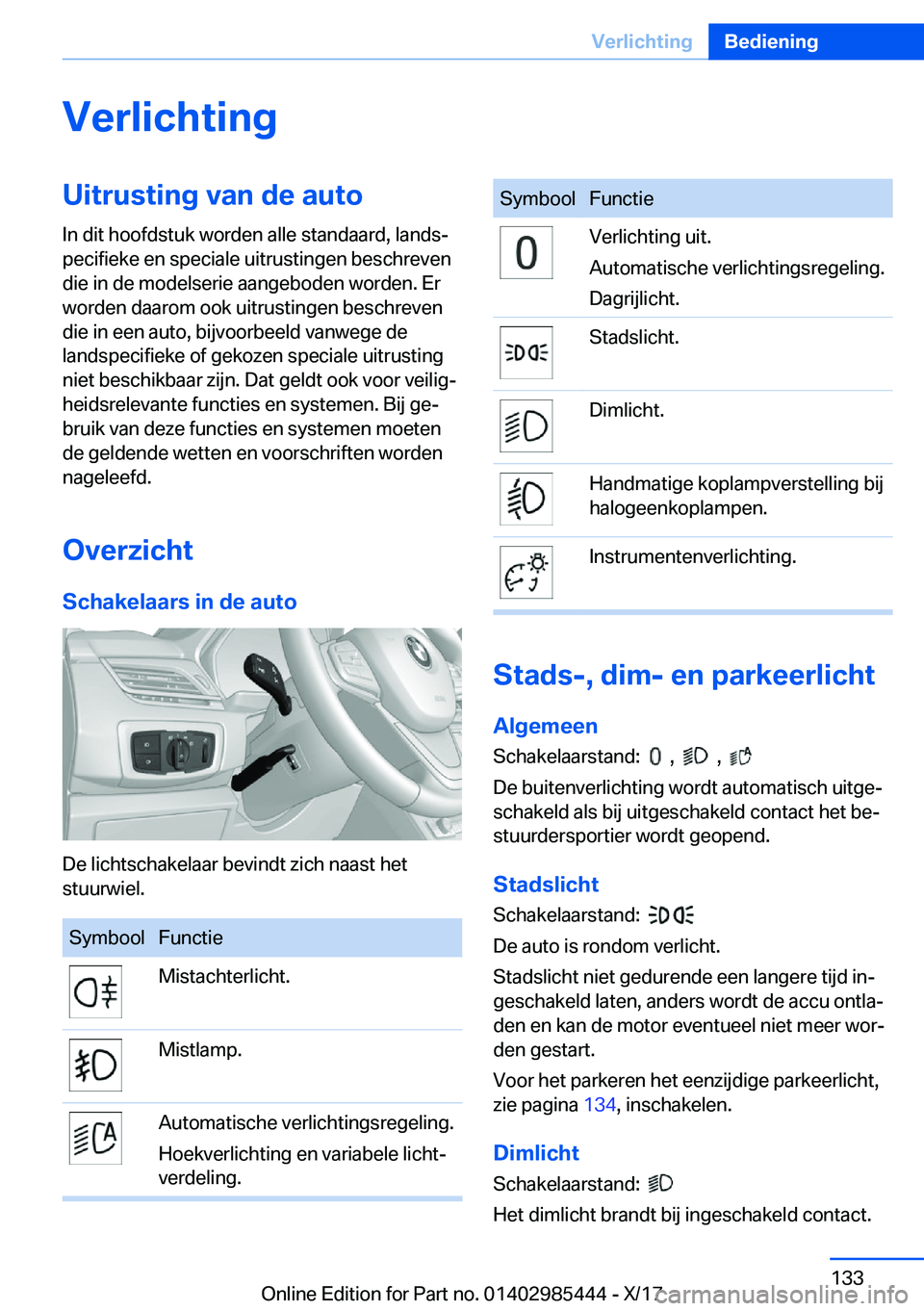 BMW X1 2018  Instructieboekjes (in Dutch) �V�e�r�l�i�c�h�t�i�n�g�U�i�t�r�u�s�t�i�n�g��v�a�n��d�e��a�u�t�o�I�n� �d�i�t� �h�o�o�f�d�s�t�u�k� �w�o�r�d�e�n� �a�l�l�e� �s�t�a�n�d�a�a�r�d�,� �l�a�n�d�sj
�p�e�c�i�f�i�e�k�e� �e�n� �s�p�e�c�i�a�l�