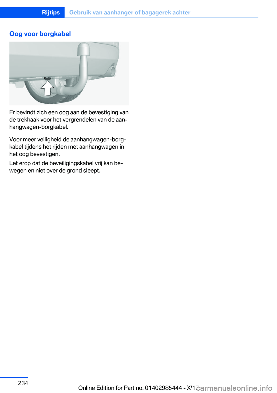 BMW X1 2018  Instructieboekjes (in Dutch) �O�o�g��v�o�o�r��b�o�r�g�k�a�b�e�l
�E�r� �b�e�v�i�n�d�t� �z�i�c�h� �e�e�n� �o�o�g� �a�a�n� �d�e� �b�e�v�e�s�t�i�g�i�n�g� �v�a�n�d�e� �t�r�e�k�h�a�a�k� �v�o�o�r� �h�e�t� �v�e�r�g�r�e�n�d�e�l�e�n� �v�