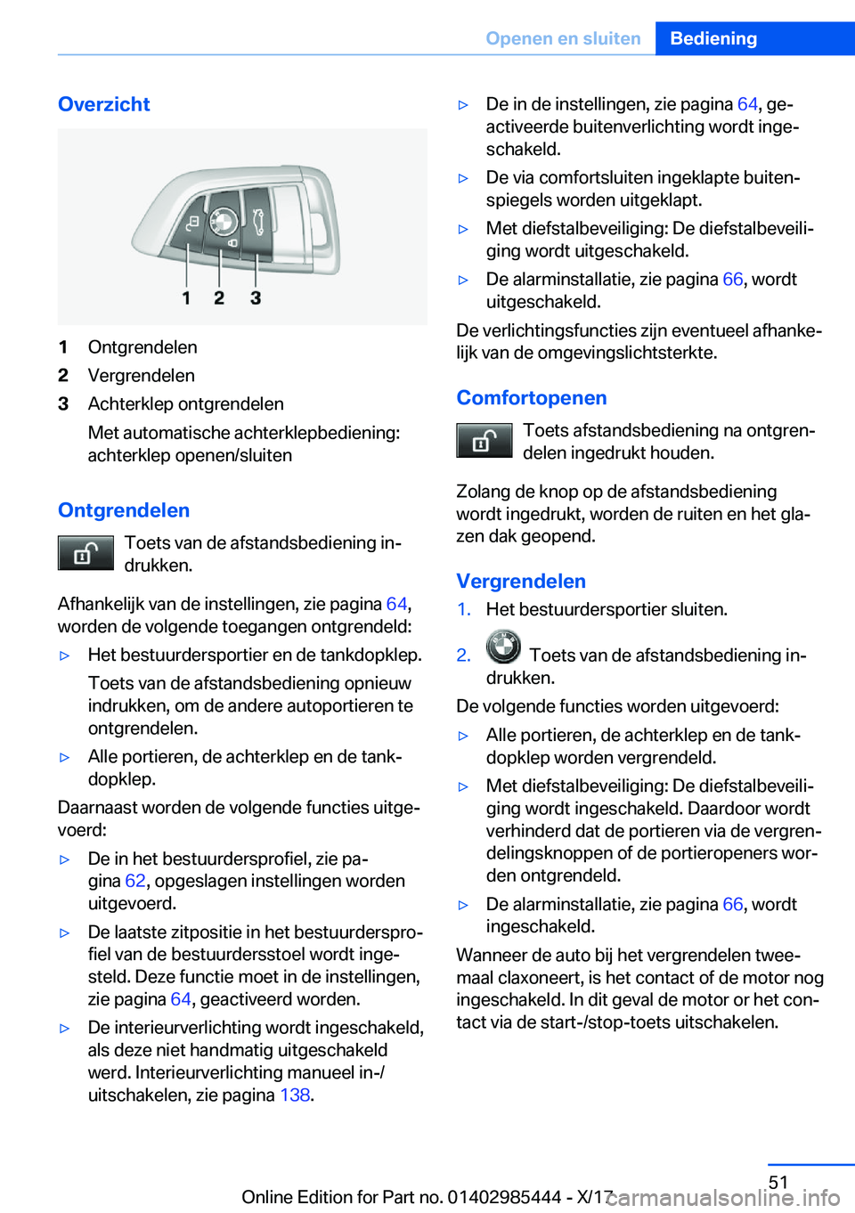 BMW X1 2018  Instructieboekjes (in Dutch) �O�v�e�r�z�i�c�h�t�1�O�n�t�g�r�e�n�d�e�l�e�n�2�V�e�r�g�r�e�n�d�e�l�e�n�3�A�c�h�t�e�r�k�l�e�p� �o�n�t�g�r�e�n�d�e�l�e�n�M�e�t� �a�u�t�o�m�a�t�i�s�c�h�e� �a�c�h�t�e�r�k�l�e�p�b�e�d�i�e�n�i�n�g�:
�a�c�h�
