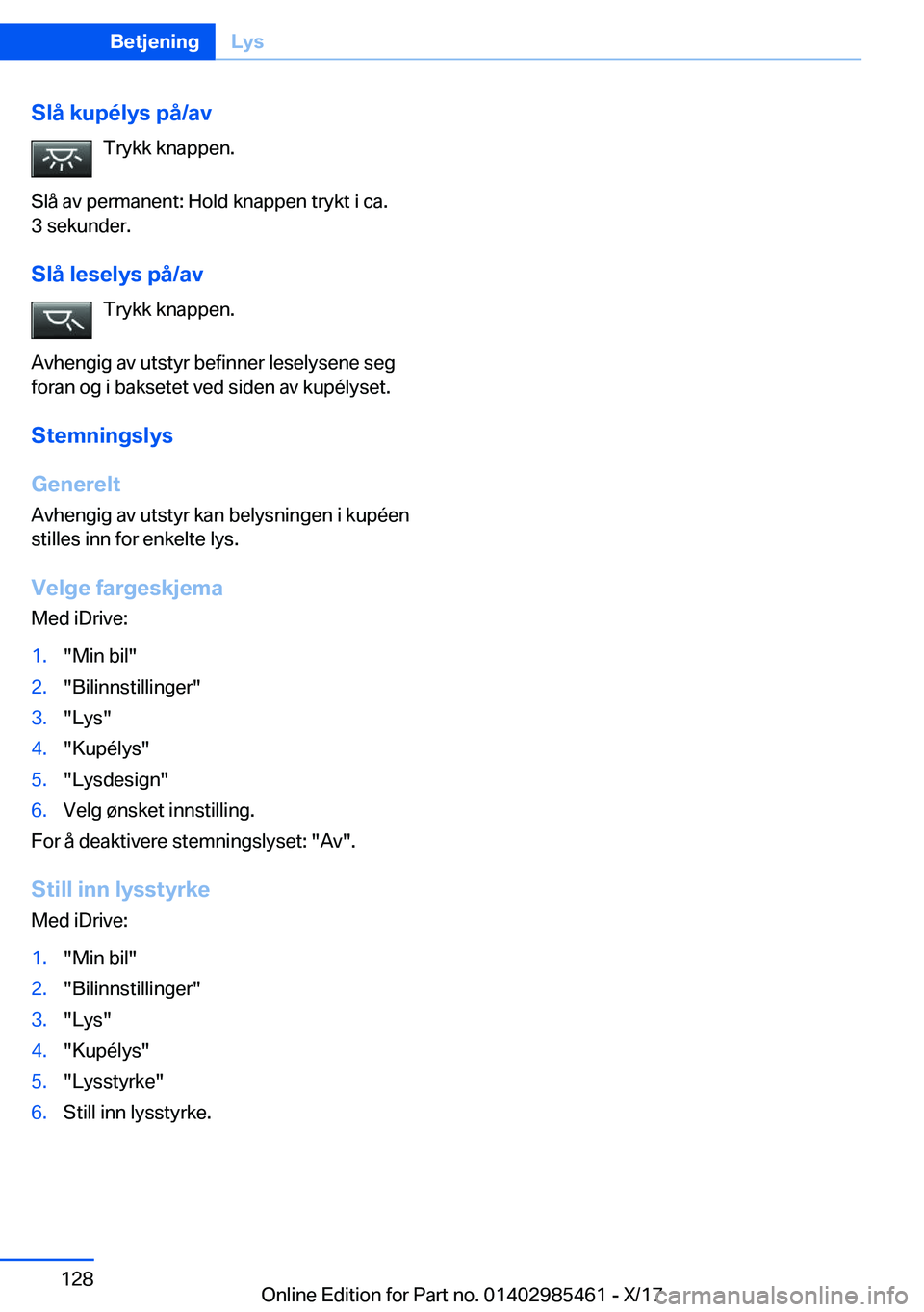 BMW X1 2018  InstruksjonsbØker (in Norwegian) �S�l�å��k�u�p�