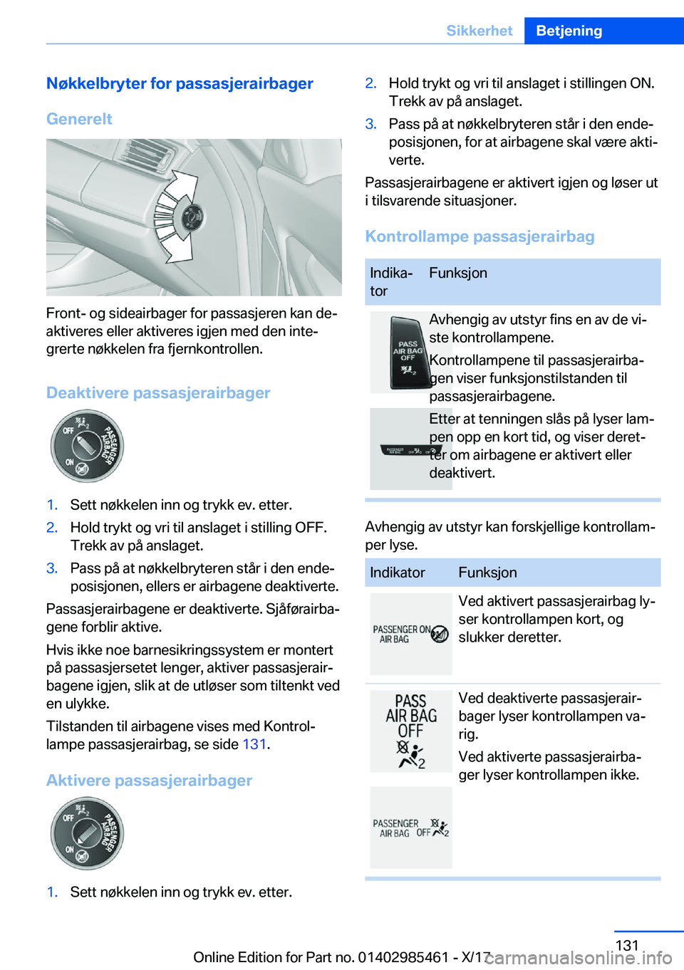 BMW X1 2018  InstruksjonsbØker (in Norwegian) �N�