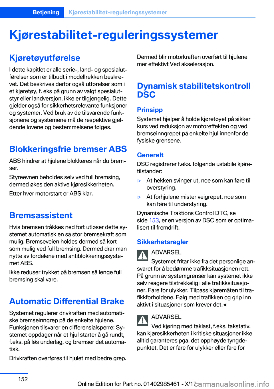 BMW X1 2018  InstruksjonsbØker (in Norwegian) �K�j�