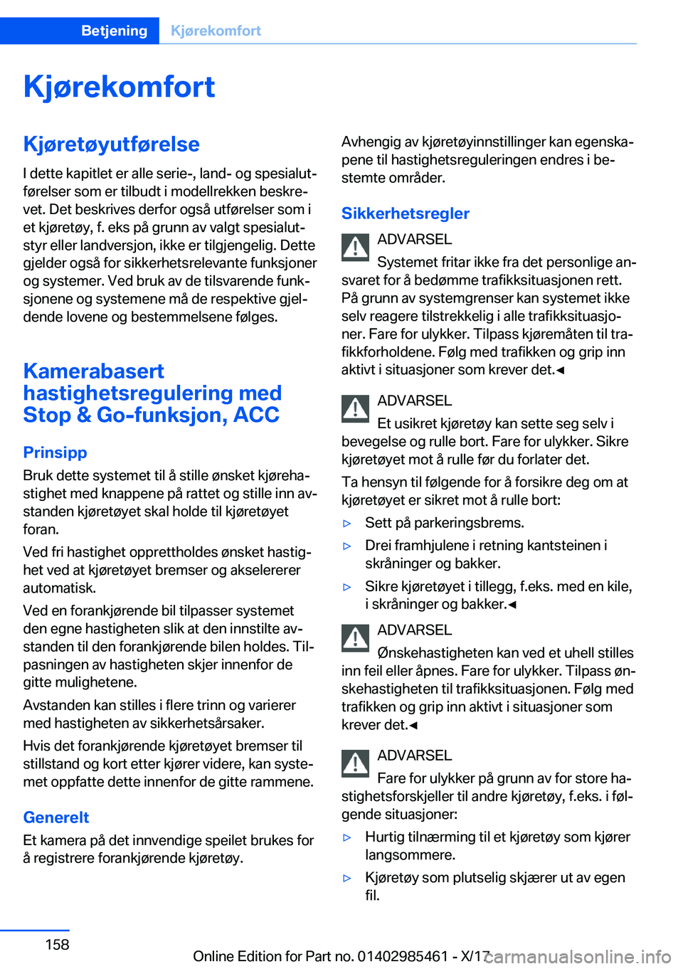BMW X1 2018  InstruksjonsbØker (in Norwegian) �K�j�