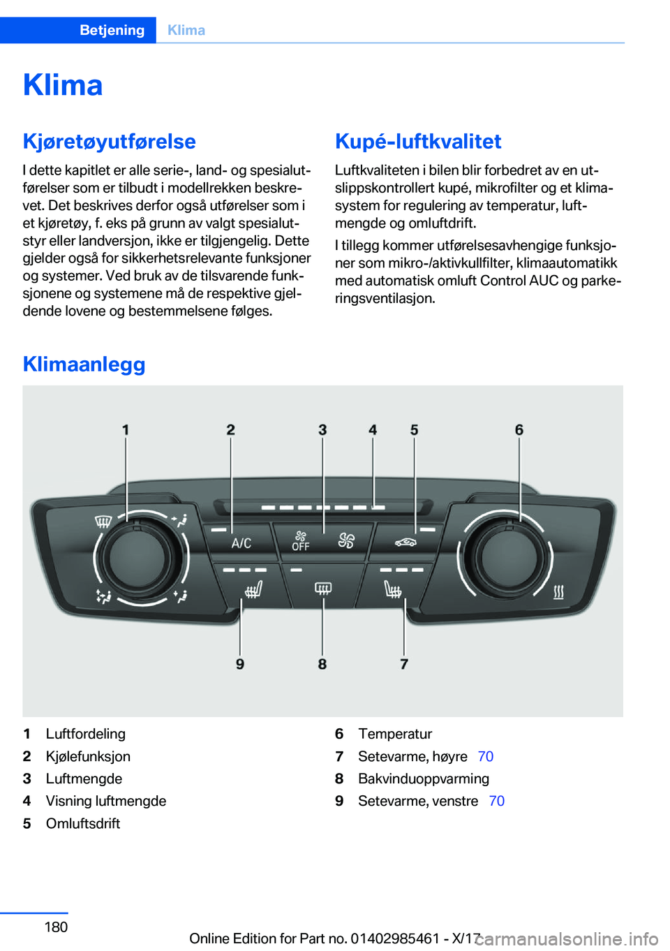 BMW X1 2018  InstruksjonsbØker (in Norwegian) �K�l�i�m�a�K�j�