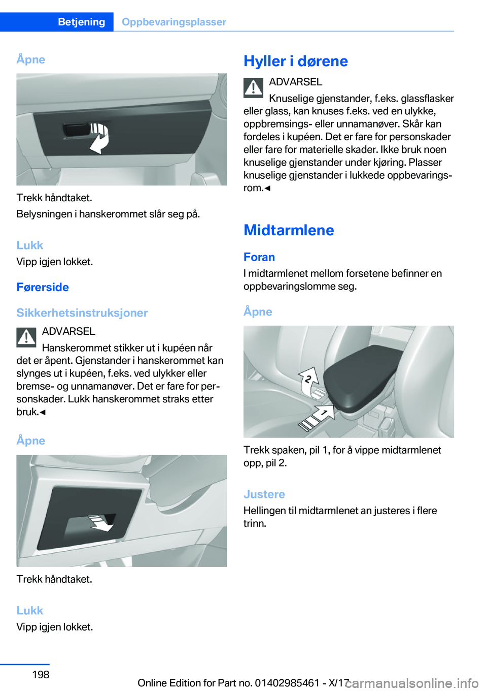 BMW X1 2018  InstruksjonsbØker (in Norwegian) �