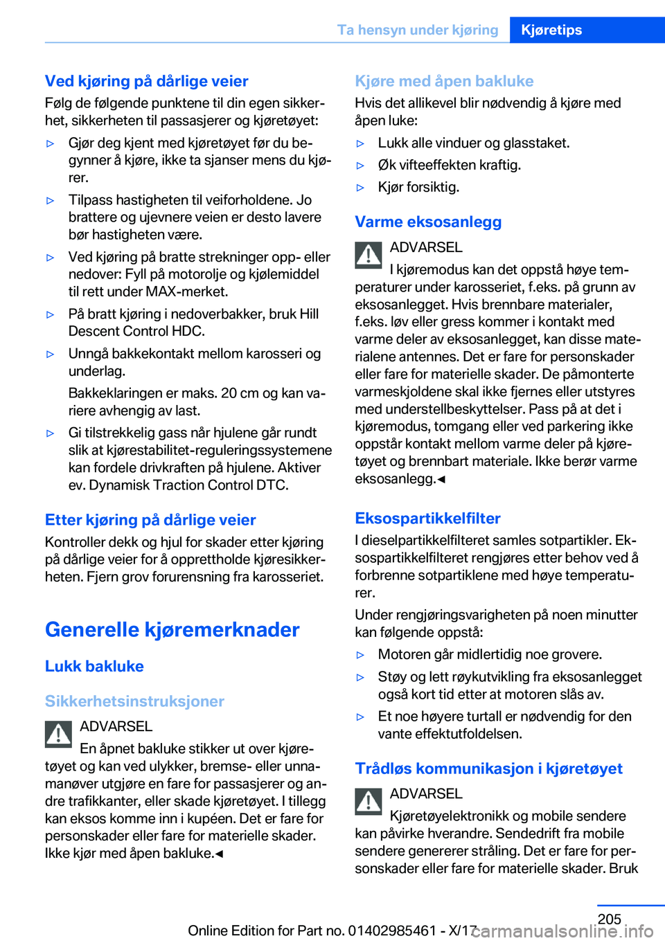BMW X1 2018  InstruksjonsbØker (in Norwegian) �V�e�d��k�j�