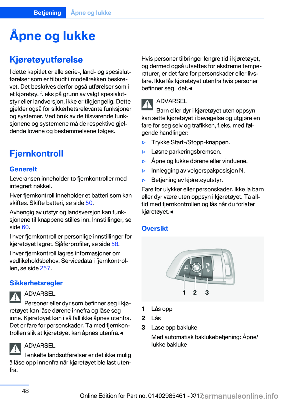 BMW X1 2018  InstruksjonsbØker (in Norwegian) �