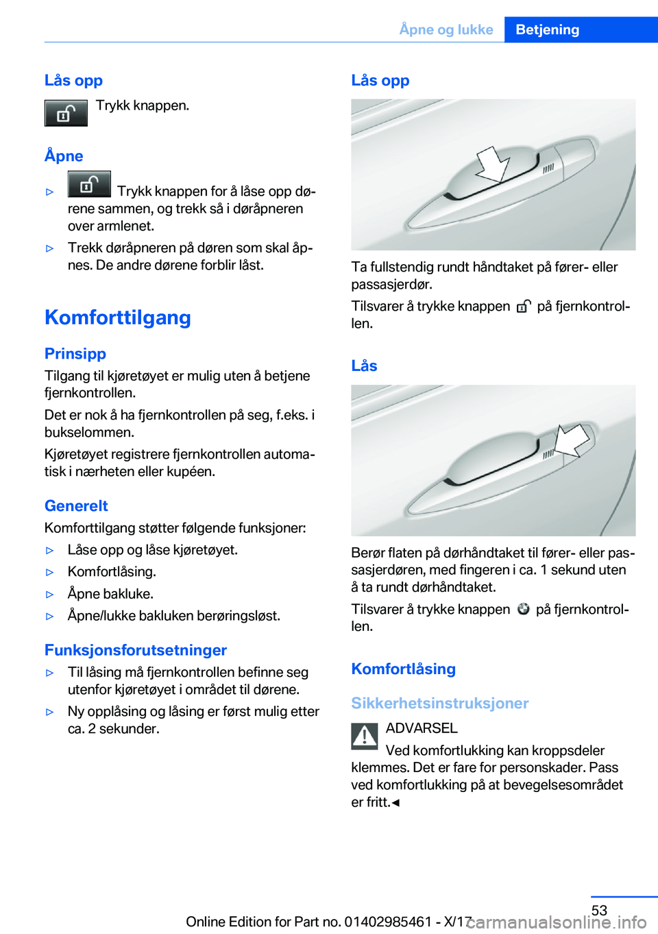 BMW X1 2018  InstruksjonsbØker (in Norwegian) �L�å�s��o�p�p�T�r�y�k�k� �k�n�a�p�p�e�n�.
�