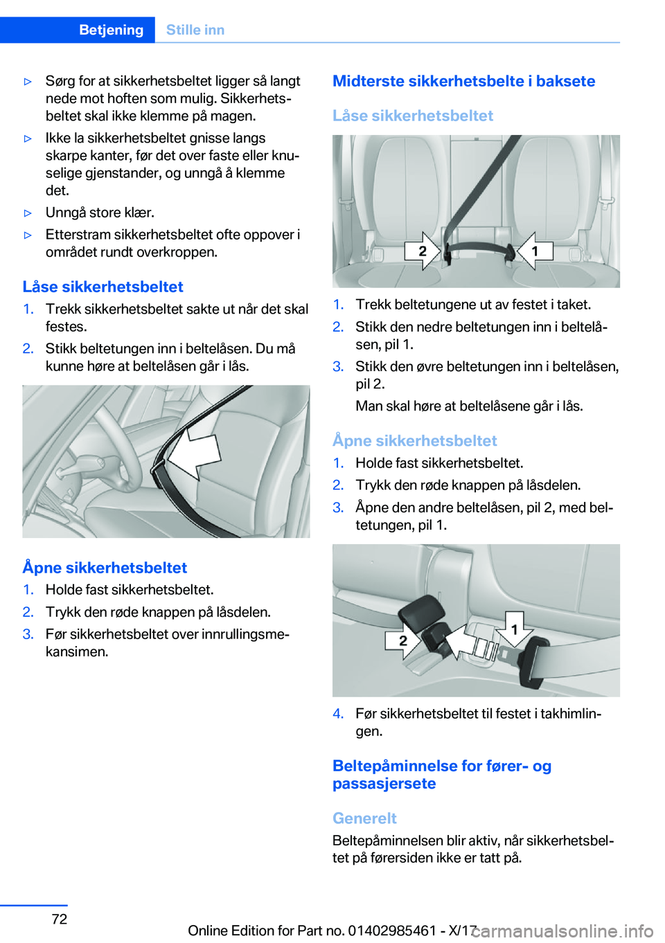 BMW X1 2018  InstruksjonsbØker (in Norwegian) 'y�S�