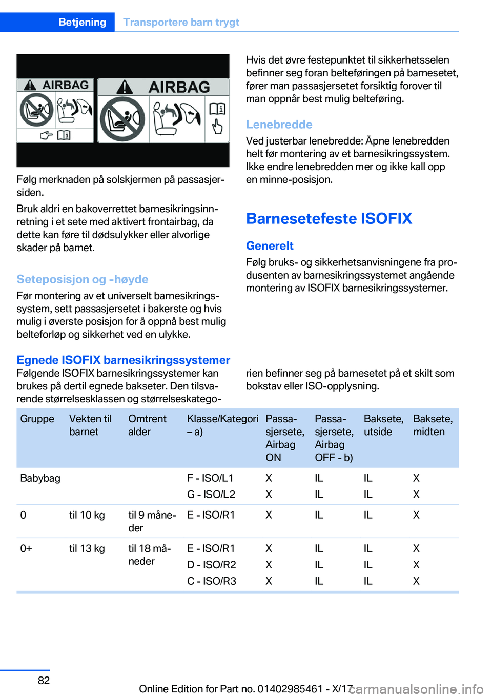 BMW X1 2018  InstruksjonsbØker (in Norwegian) �F�