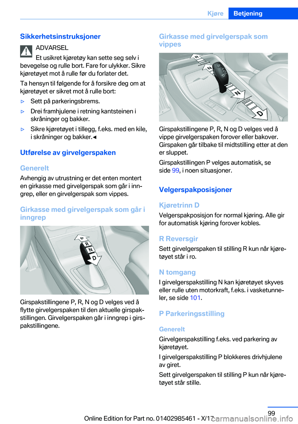 BMW X1 2018  InstruksjonsbØker (in Norwegian) �S�i�k�k�e�r�h�e�t�s�i�n�s�t�r�u�k�s�j�o�n�e�r�A�D�V�A�R�S�E�L
�E�t� �u�s�i�k�r�e�t� �k�j�