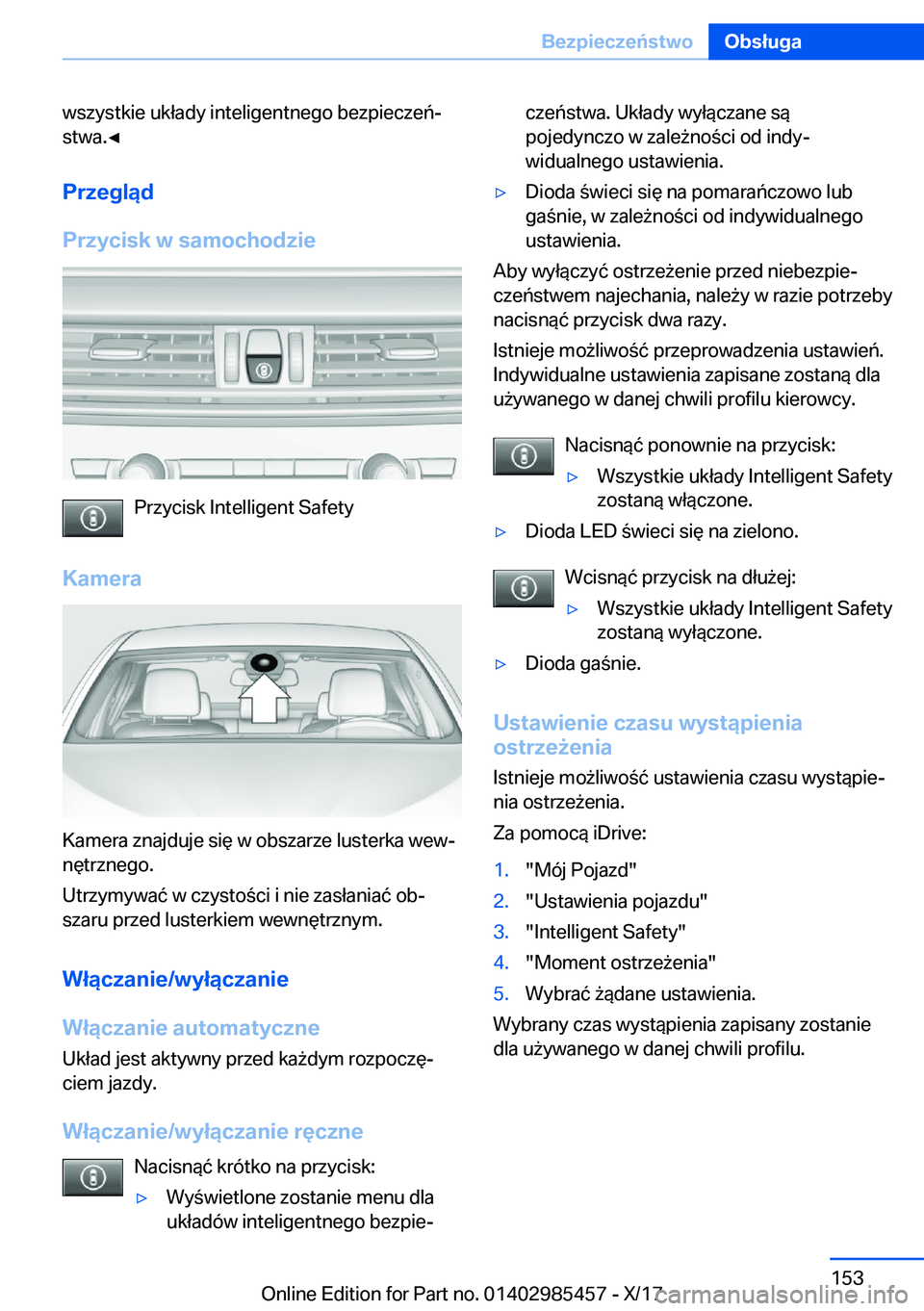 BMW X1 2018  Instrukcja obsługi (in Polish) �w�s�z�y�s�t�k�i�e� �u�k�ł�a�d�y� �i�n�t�e�l�i�g�e�n�t�n�e�g�o� �b�e�z�p�i�e�c�z�e�