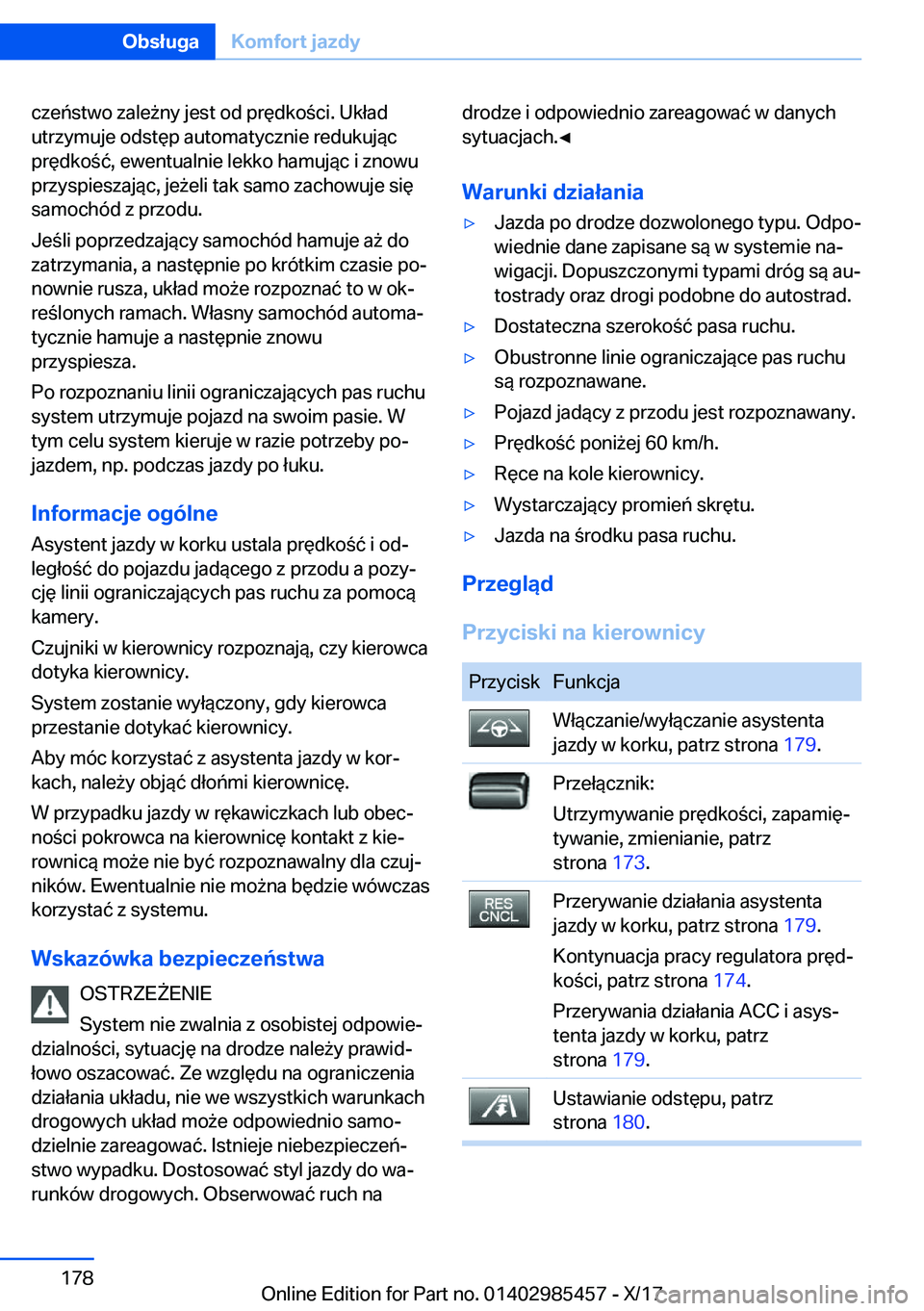 BMW X1 2018  Instrukcja obsługi (in Polish) �c�z�e�