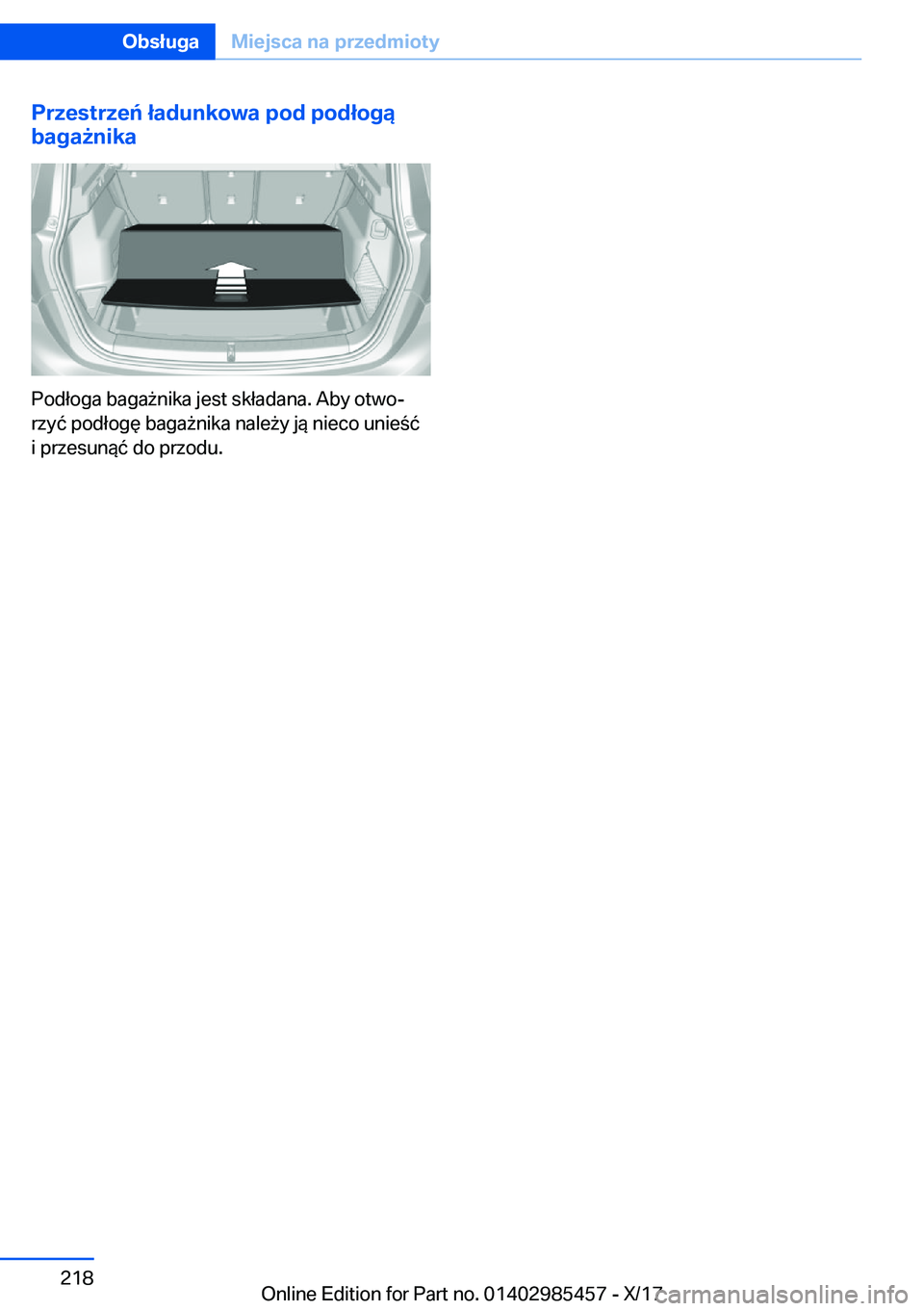 BMW X1 2018  Instrukcja obsługi (in Polish) �P�r�z�e�s�t�r�z�e�