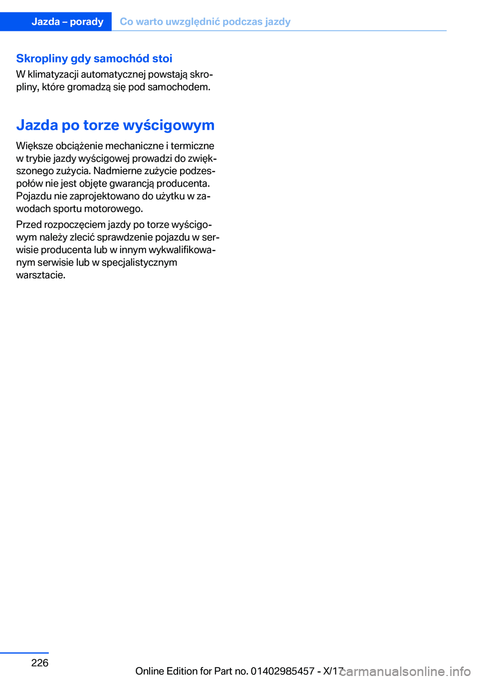 BMW X1 2018  Instrukcja obsługi (in Polish) �S�k�r�o�p�l�i�n�y��g�d�y��s�a�m�o�c�h�