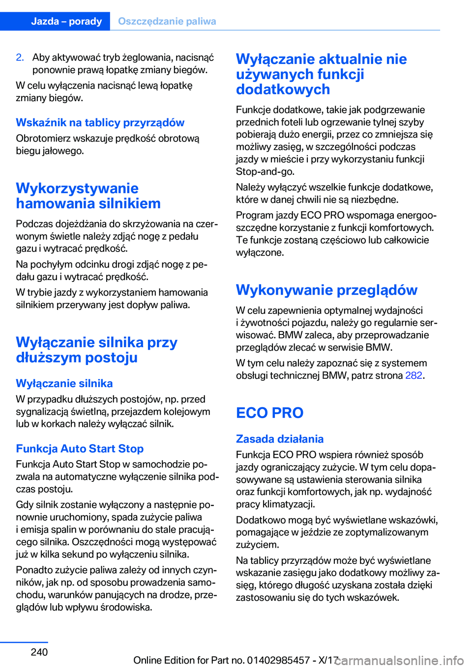 BMW X1 2018  Instrukcja obsługi (in Polish) �2�.�A�b�y� �a�k�t�y�w�o�w�a�