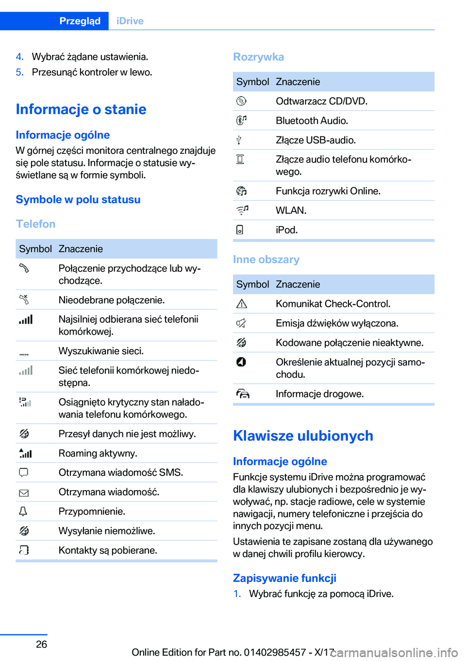 BMW X1 2018  Instrukcja obsługi (in Polish) �4�.�W�y�b�r�a�