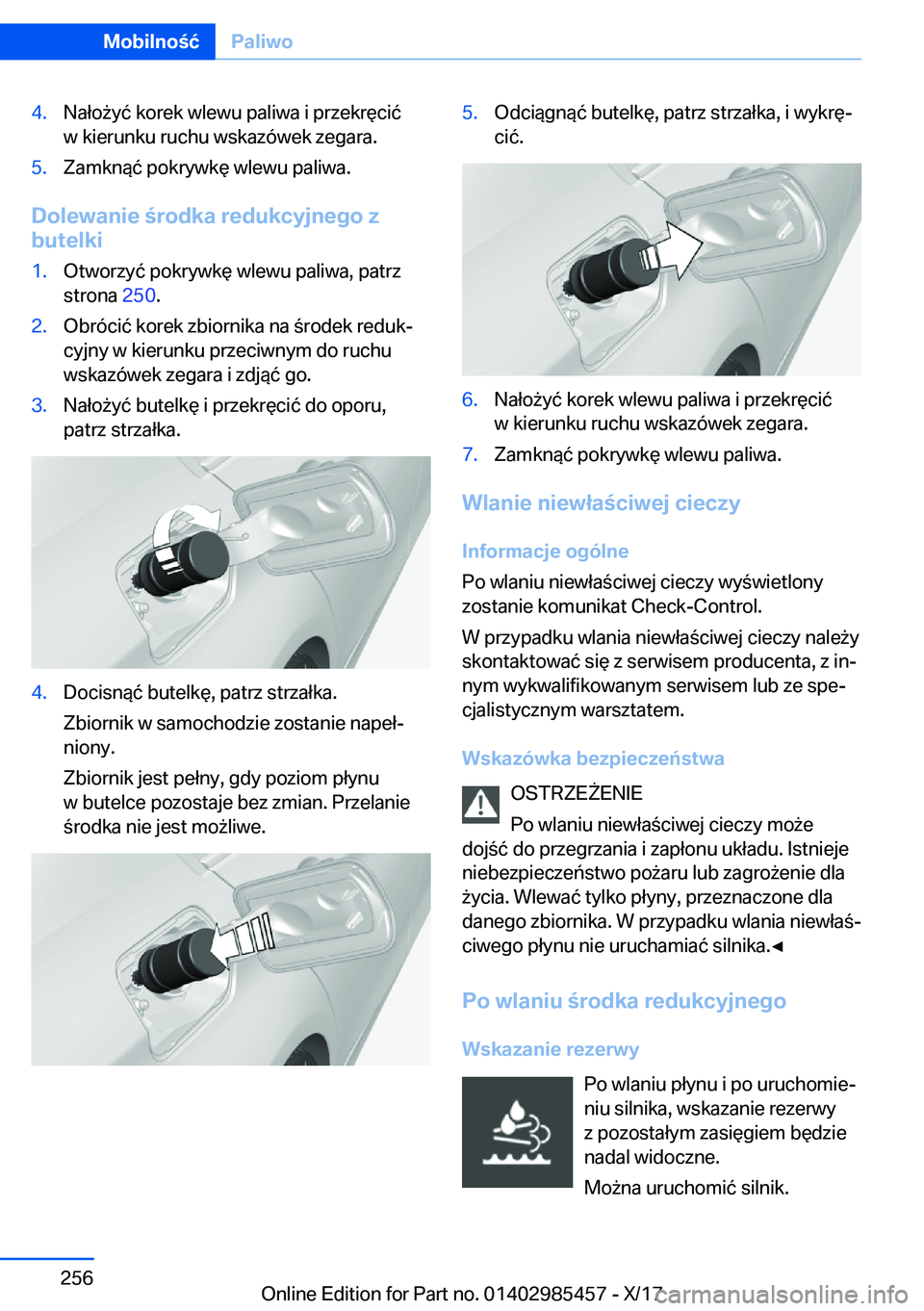 BMW X1 2018  Instrukcja obsługi (in Polish) �4�.�N�a�ł�o 9�y�