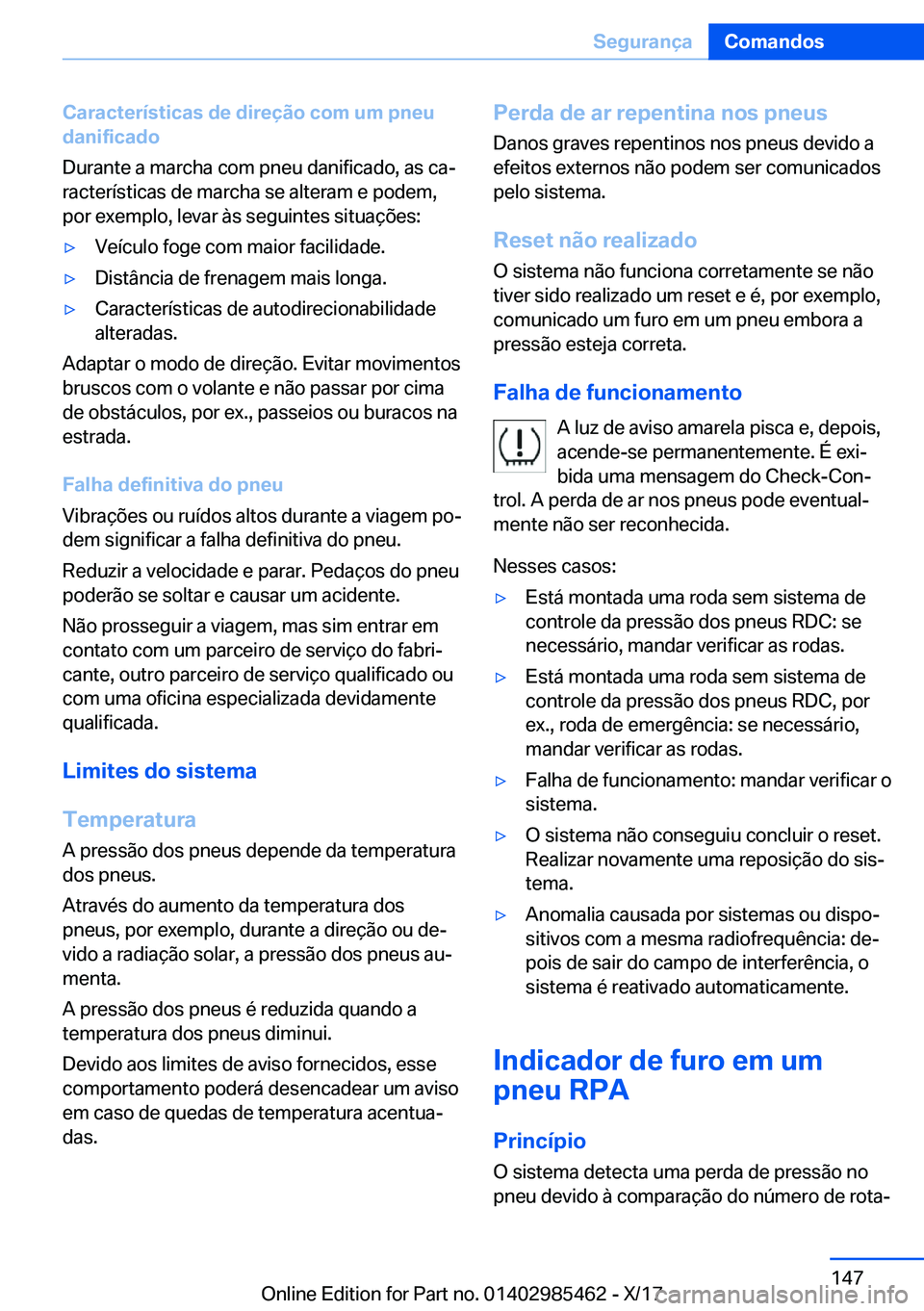BMW X1 2018  Manual do condutor (in Portuguese) �C�a�r�a�c�t�e�r�