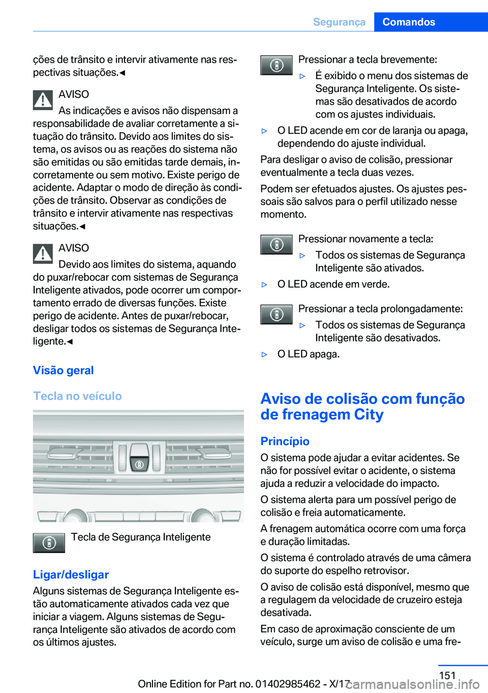BMW X1 2018  Manual do condutor (in Portuguese) �