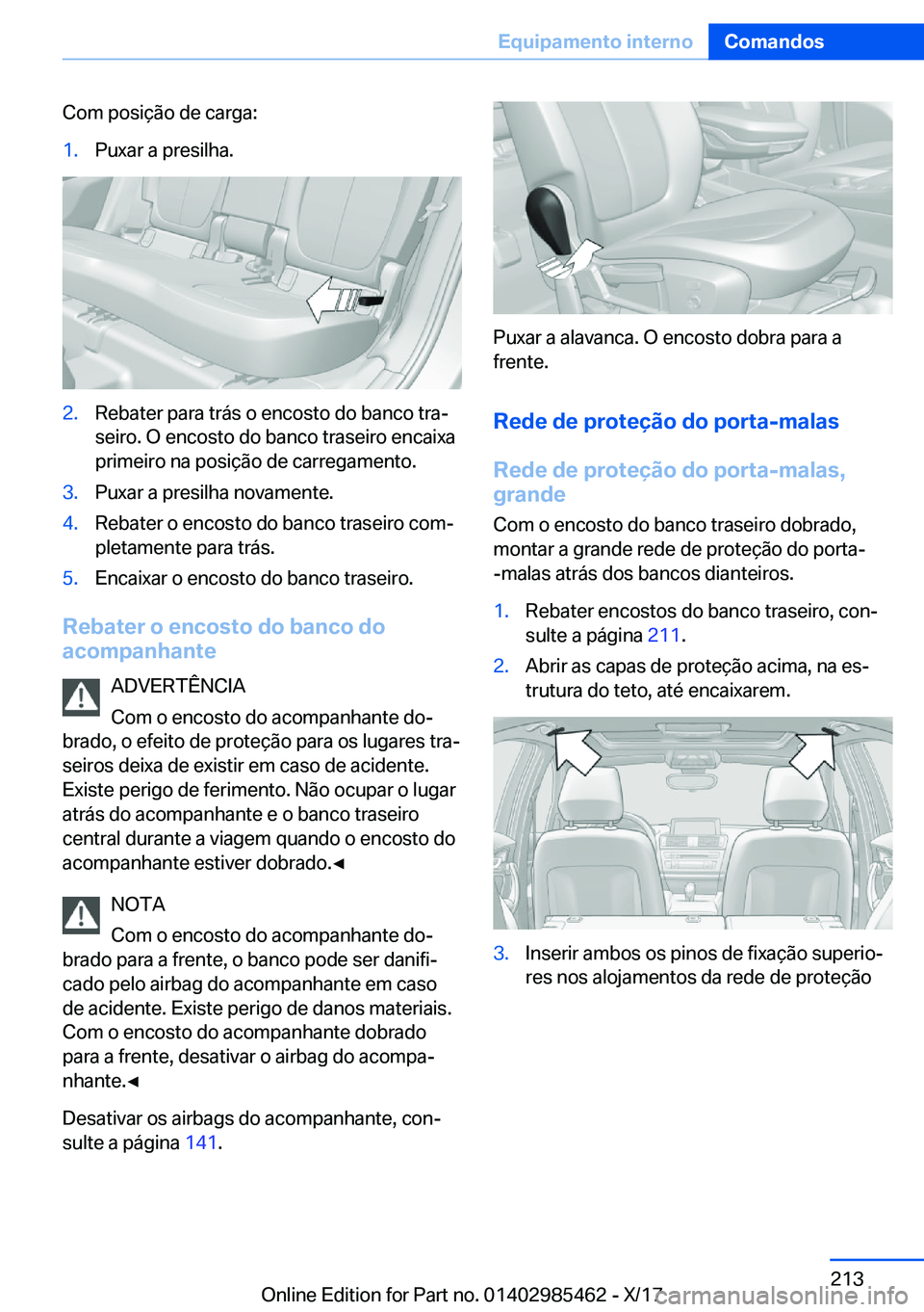 BMW X1 2018  Manual do condutor (in Portuguese) �C�o�m� �p�o�s�i�