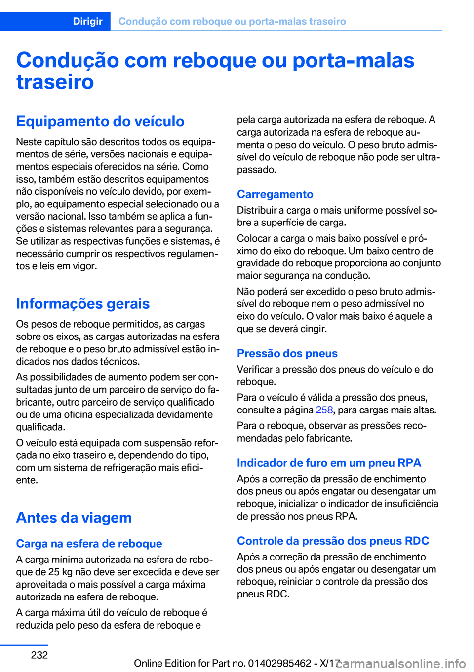 BMW X1 2018  Manual do condutor (in Portuguese) �C�o�n�d�u�