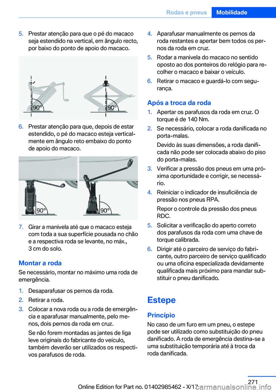 BMW X1 2018  Manual do condutor (in Portuguese) �5�.�P�r�e�s�t�a�r� �a�t�e�n�