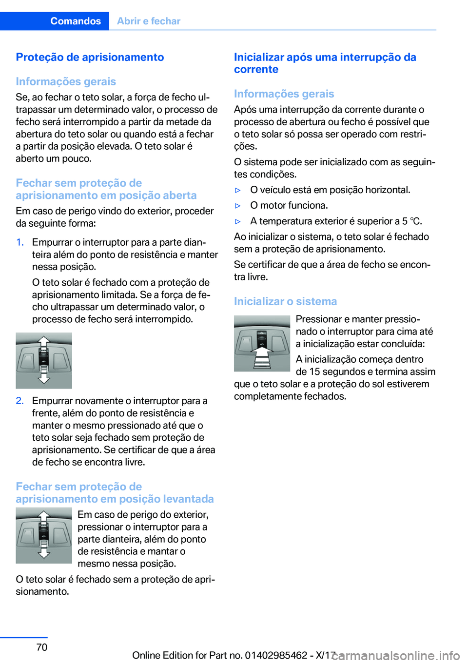 BMW X1 2018  Manual do condutor (in Portuguese) �P�r�o�t�e�