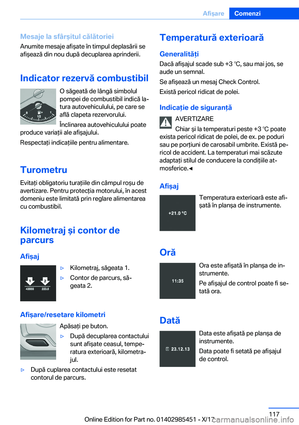 BMW X1 2018  Ghiduri De Utilizare (in Romanian) �M�e�s�a�j�e��l�a��s�f�