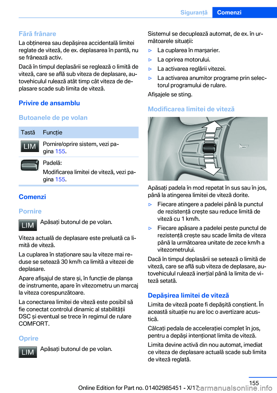 BMW X1 2018  Ghiduri De Utilizare (in Romanian) �F�
