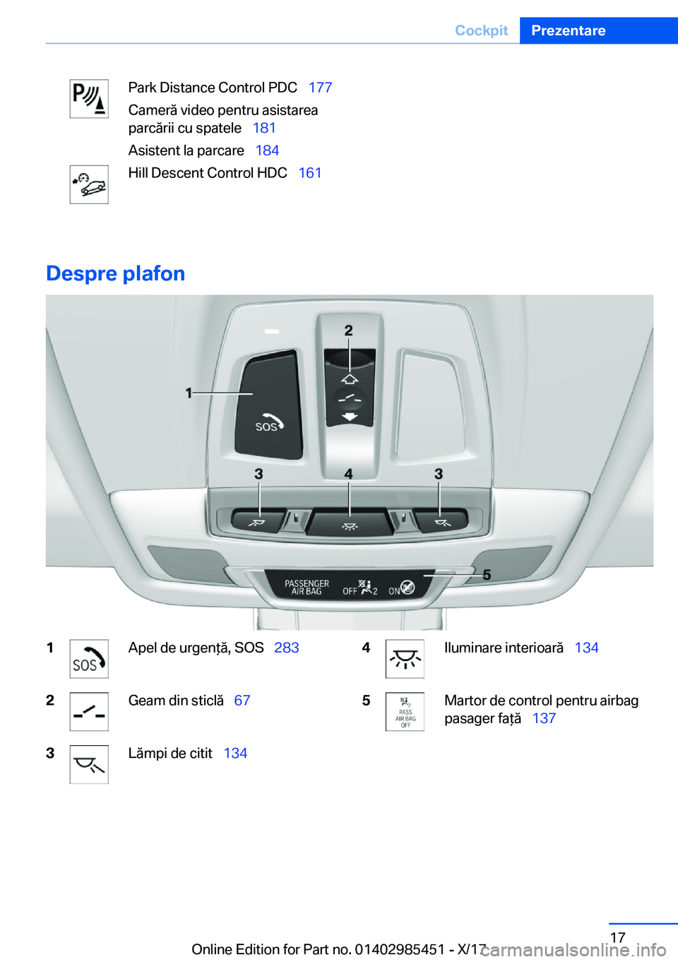 BMW X1 2018  Ghiduri De Utilizare (in Romanian) �P�a�r�k� �D�i�s�t�a�n�c�e� �C�o�n�t�r�o�l� �P�D�C\_�1�7�7
�C�a�m�e�r�