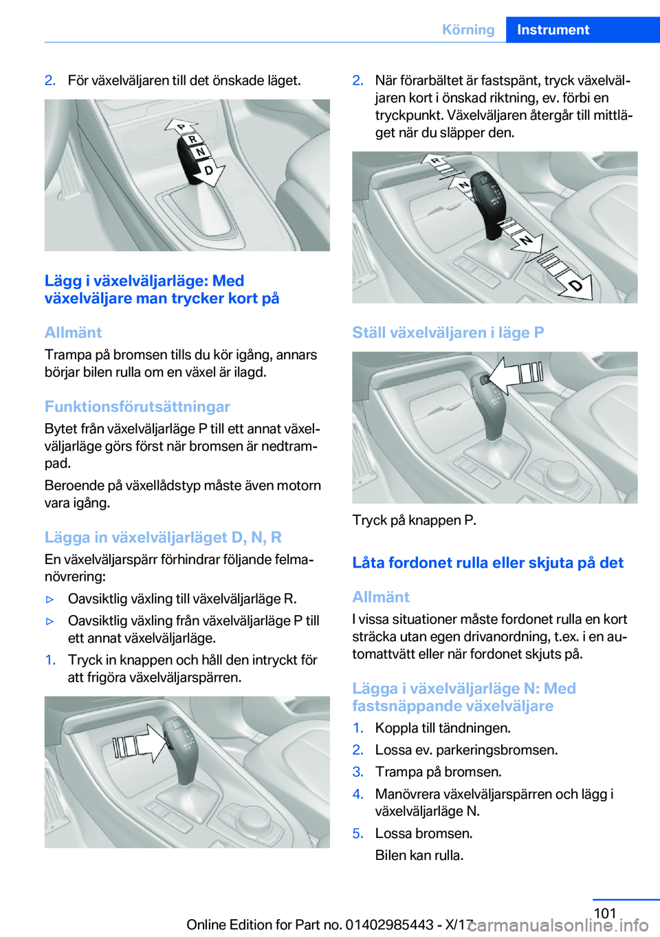 BMW X1 2018  InstruktionsbÖcker (in Swedish) �2�.�F�