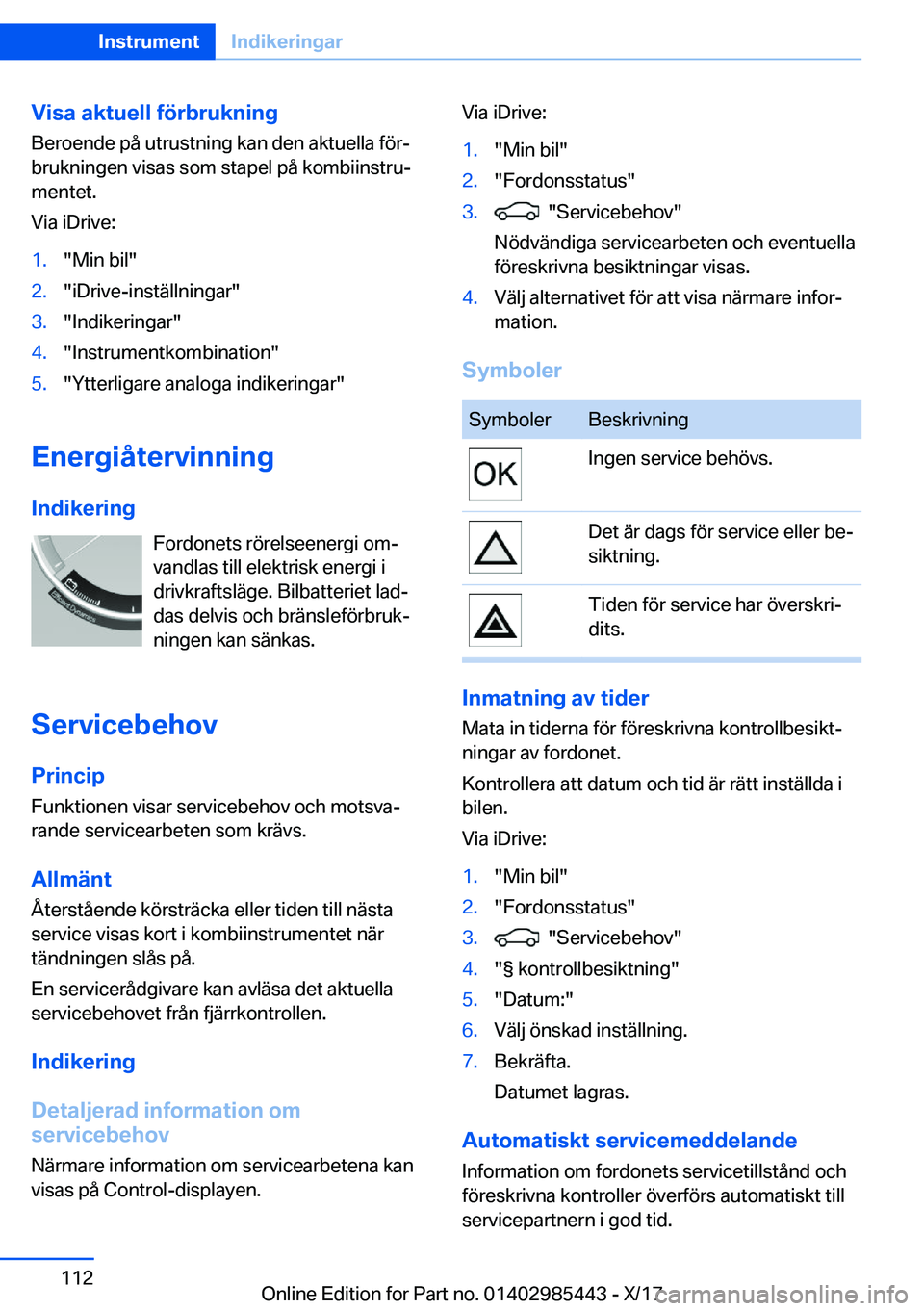 BMW X1 2018  InstruktionsbÖcker (in Swedish) �V�i�s�a��a�k�t�u�e�l�l��f�