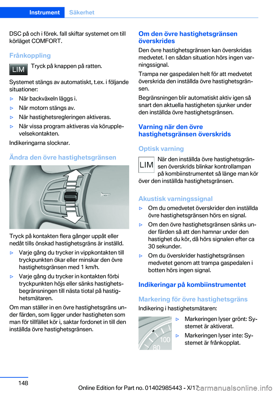 BMW X1 2018  InstruktionsbÖcker (in Swedish) �D�S�C� �p�å� �o�c�h� �i� �f�