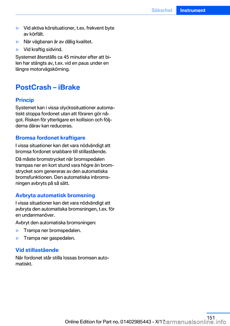 BMW X1 2018  InstruktionsbÖcker (in Swedish) y�V�i�d� �a�k�t�i�v�a� �k�