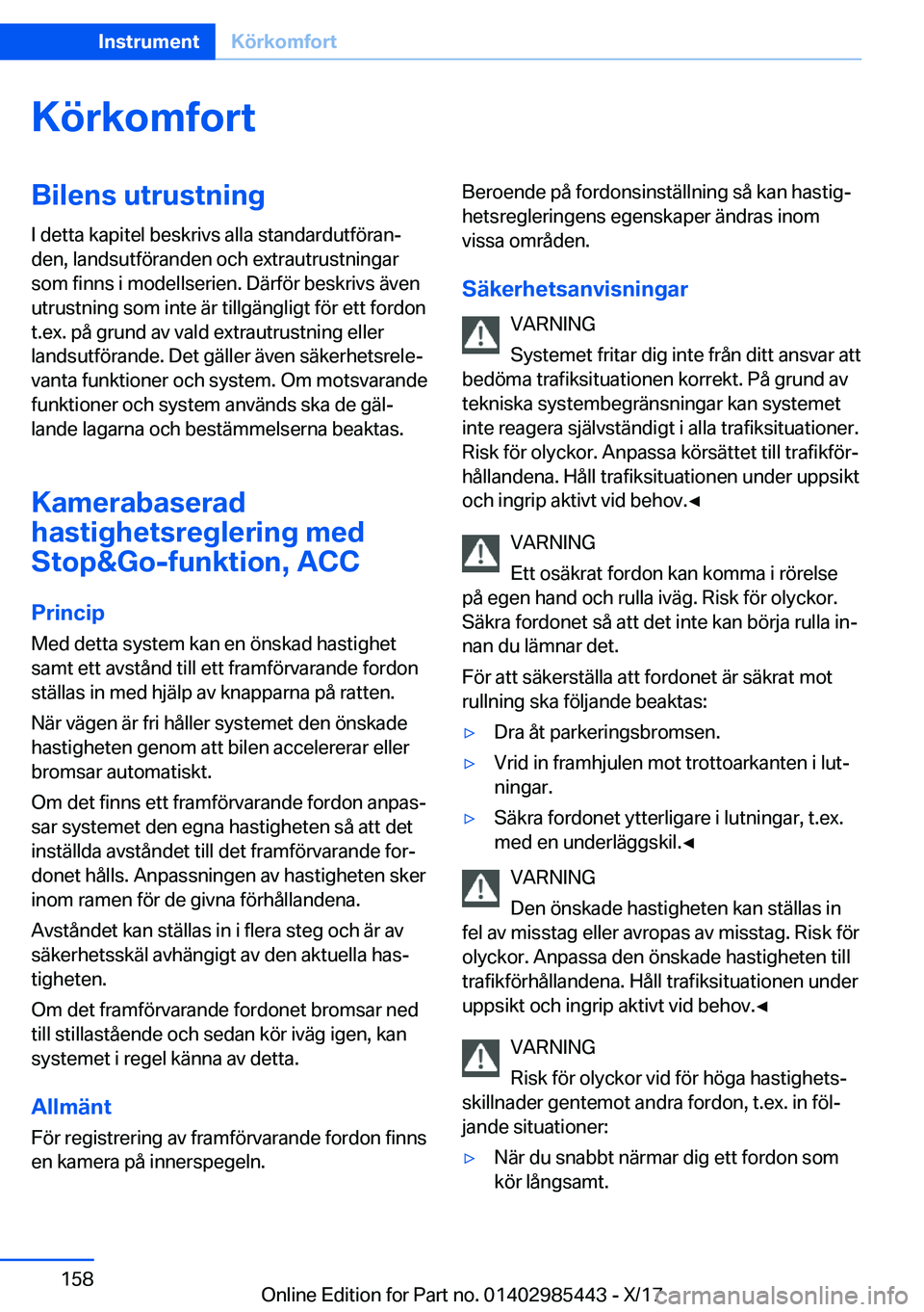 BMW X1 2018  InstruktionsbÖcker (in Swedish) �K�