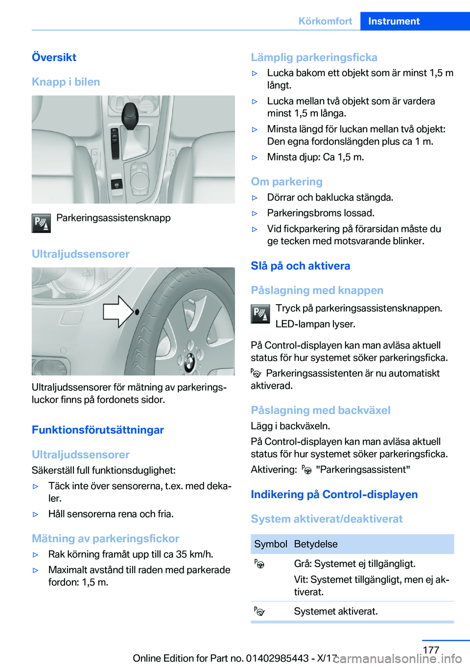 BMW X1 2018  InstruktionsbÖcker (in Swedish) �