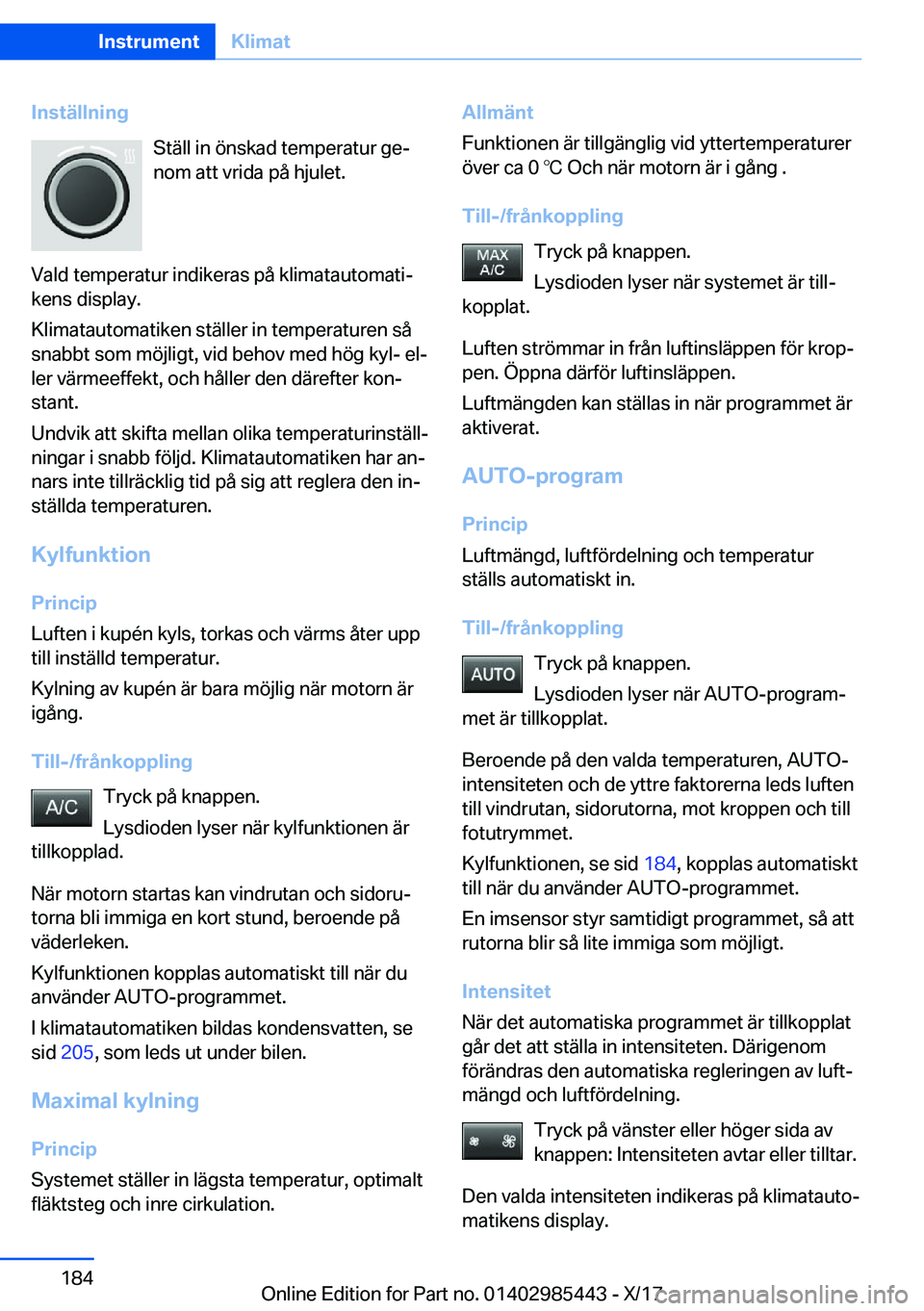 BMW X1 2018  InstruktionsbÖcker (in Swedish) �I�n�s�t�ä�l�l�n�i�n�g�S�t�ä�l�l� �i�n� �