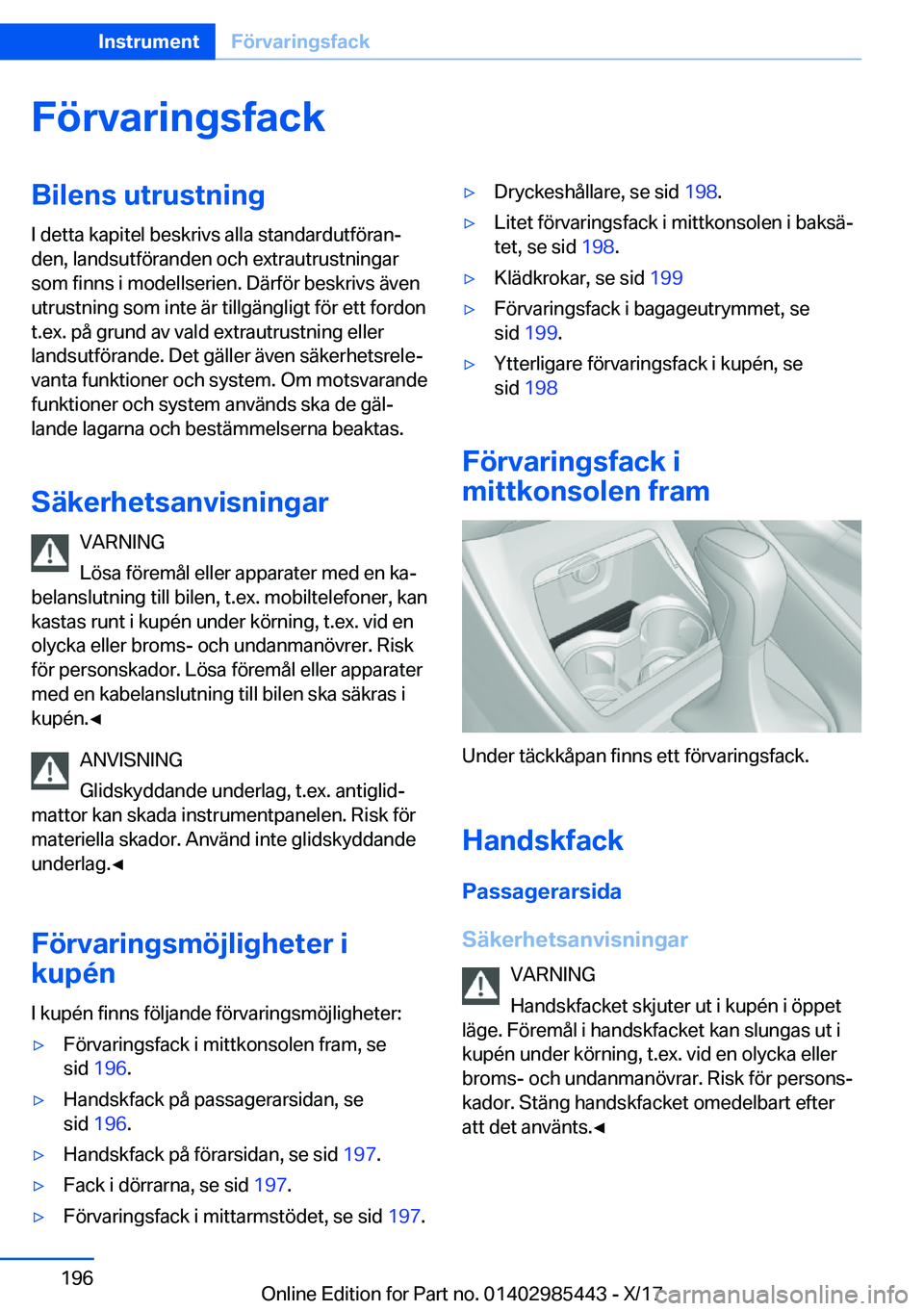 BMW X1 2018  InstruktionsbÖcker (in Swedish) �F�