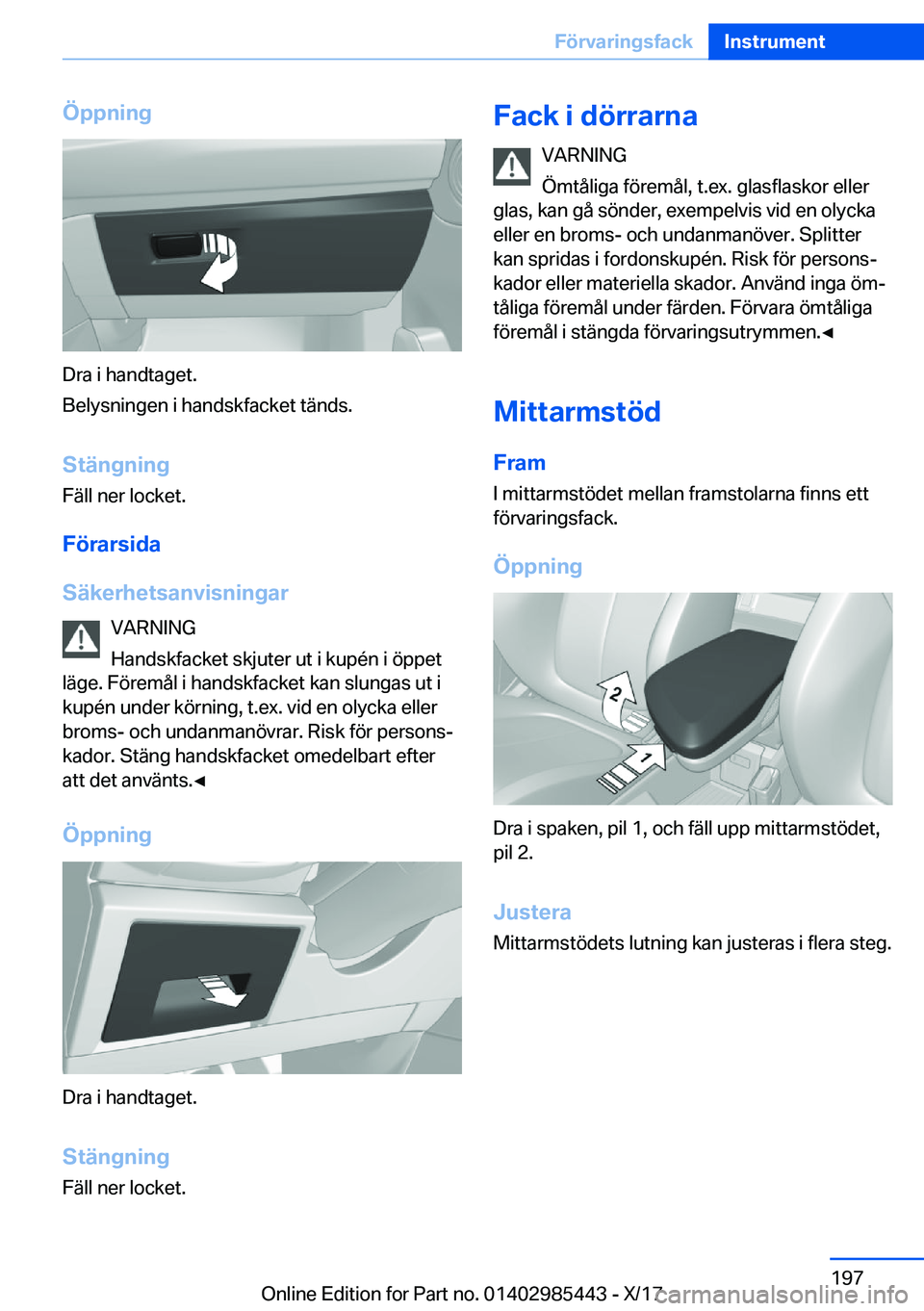 BMW X1 2018  InstruktionsbÖcker (in Swedish) �