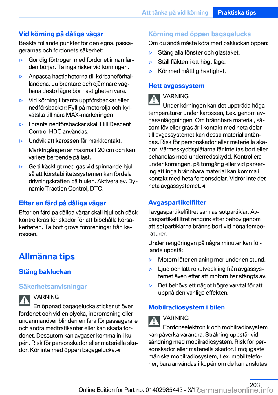 BMW X1 2018  InstruktionsbÖcker (in Swedish) �V�i�d��k�