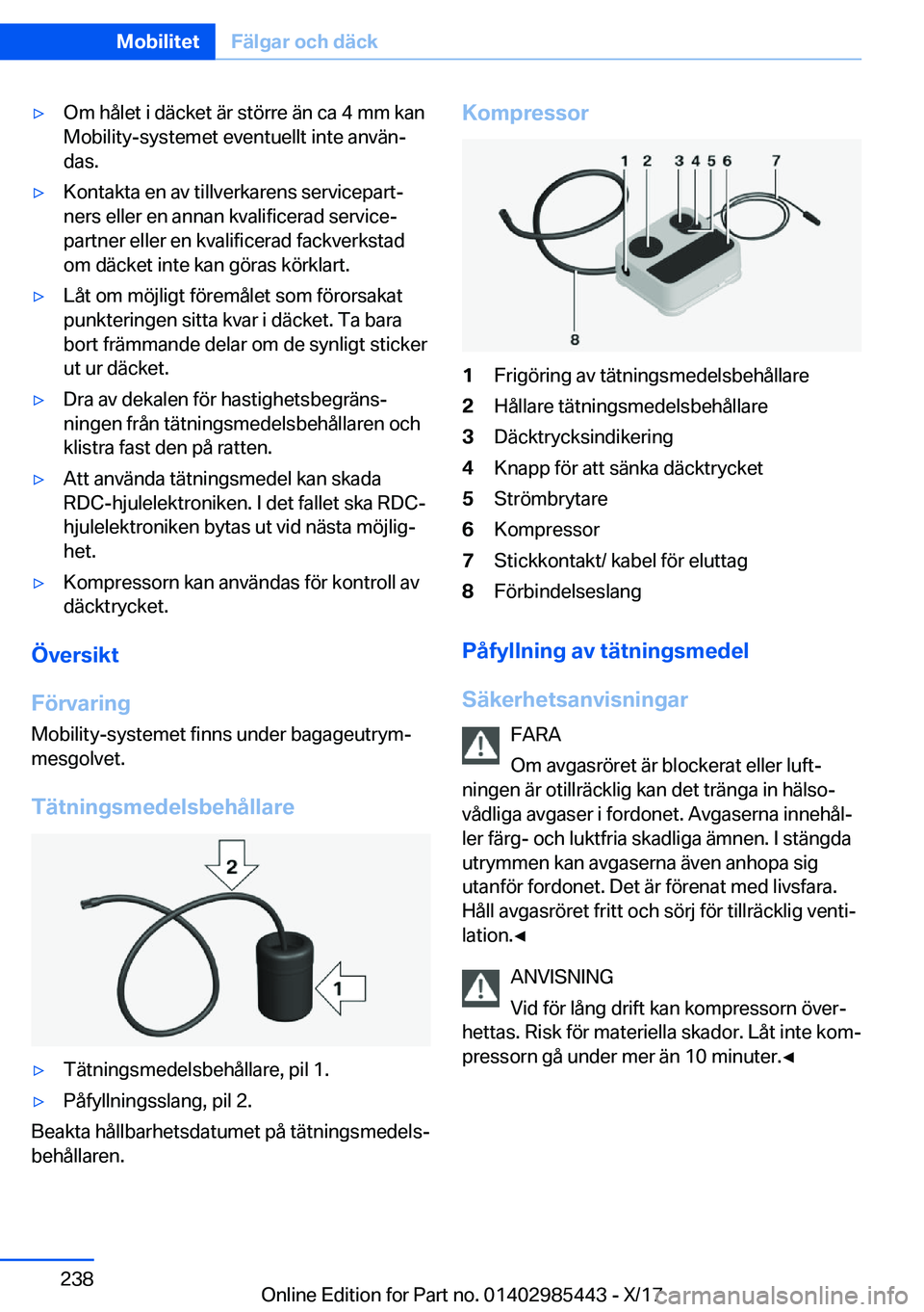 BMW X1 2018  InstruktionsbÖcker (in Swedish) y�O�m� �h�å�l�e�t� �i� �d�ä�c�k�e�t� �ä�r� �s�t�