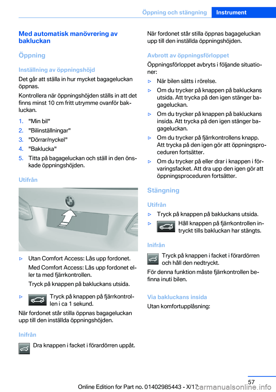 BMW X1 2018  InstruktionsbÖcker (in Swedish) �M�e�d��a�u�t�o�m�a�t�i�s�k��m�a�n�