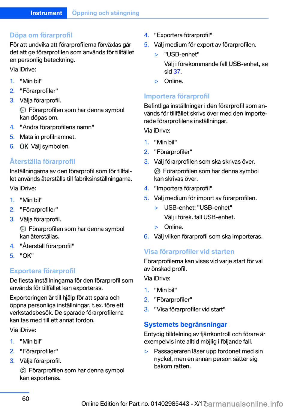 BMW X1 2018  InstruktionsbÖcker (in Swedish) �D�