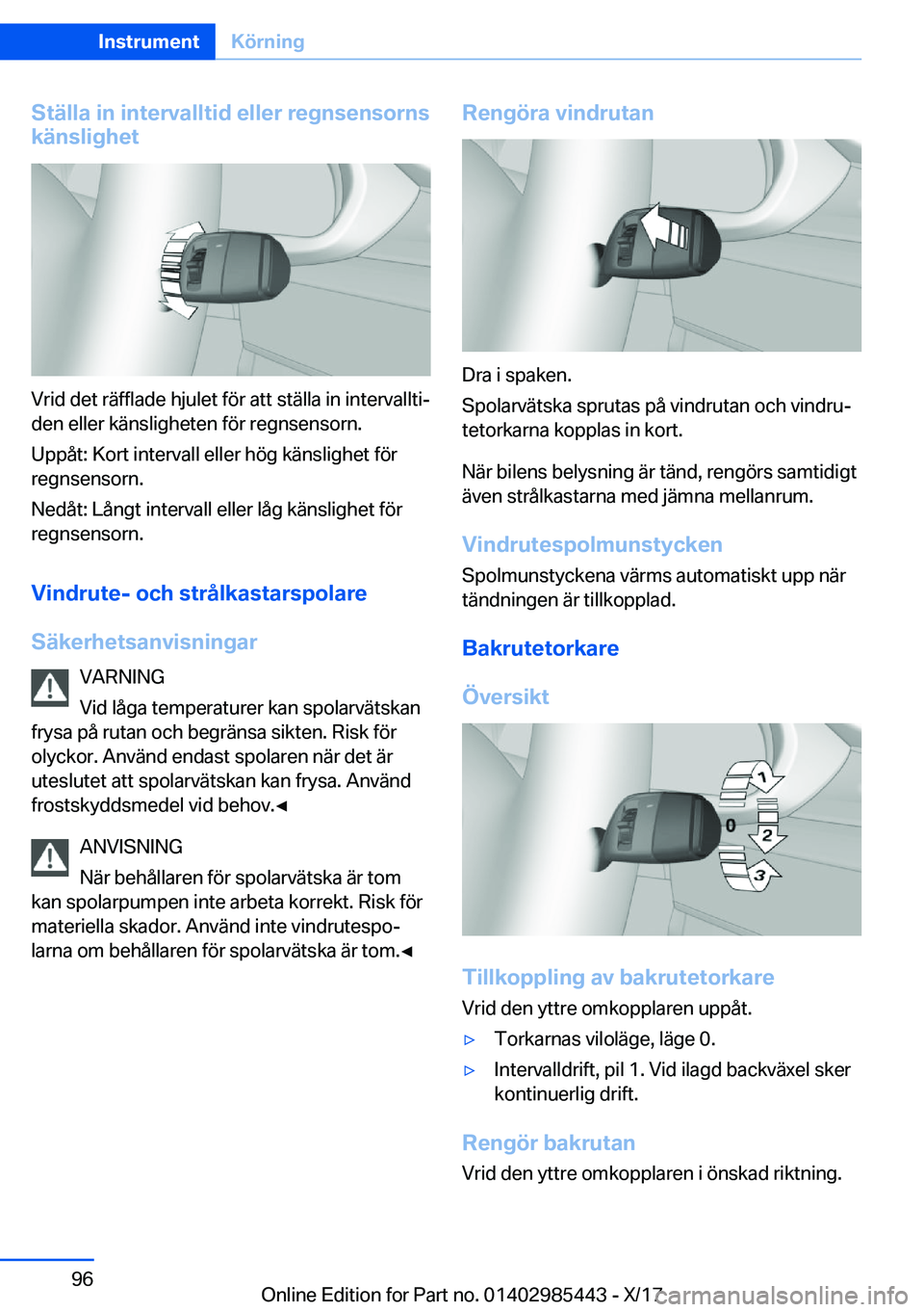 BMW X1 2018  InstruktionsbÖcker (in Swedish) �S�t�ä�l�l�a��i�n��i�n�t�e�r�v�a�l�l�t�i�d��e�l�l�e�r��r�e�g�n�s�e�n�s�o�r�n�s
�k�ä�n�s�l�i�g�h�e�t
�V�r�i�d� �d�e�t� �r�ä�f�f�l�a�d�e� �h�j�u�l�e�t� �f�