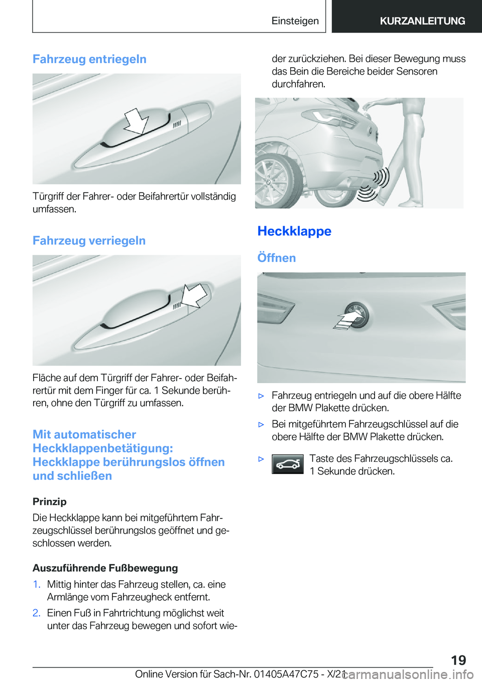 BMW X2 2022  Betriebsanleitungen (in German) �F�a�h�r�z�e�u�g��e�n�t�r�i�e�g�e�l�n
�T�