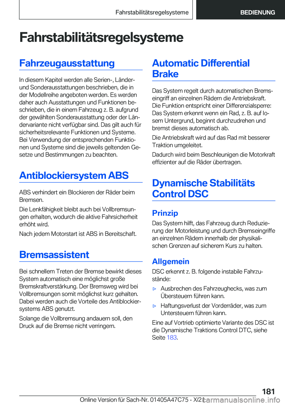 BMW X2 2022  Betriebsanleitungen (in German) �F�a�h�r�s�t�a�b�i�l�i�t�