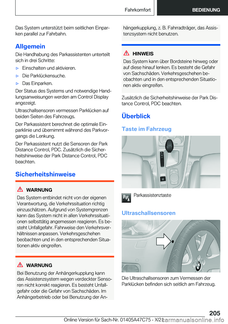 BMW X2 2022  Betriebsanleitungen (in German) �D�a�s��S�y�s�t�e�m��u�n�t�e�r�s�t�