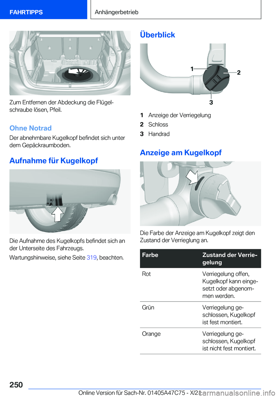 BMW X2 2022  Betriebsanleitungen (in German) �Z�u�m��E�n�t�f�e�r�n�e�n��d�e�r��A�b�d�e�c�k�u�n�g��d�i�e��F�l�